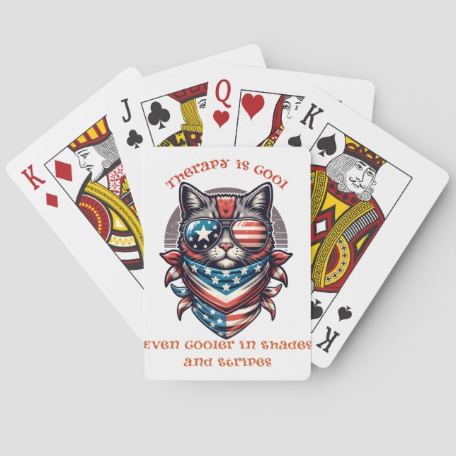 Jeu De Cartes T-shirt Cool - Sensibilisation à la santé mentale (dos)