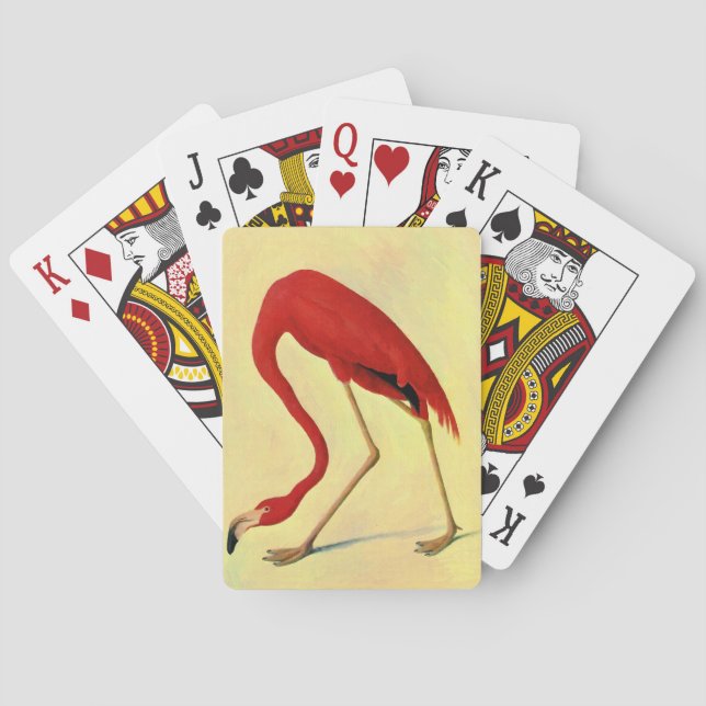 Jeu De Cartes Tableau Flamant rose américain Audubon (dos)