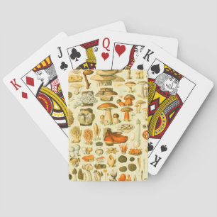 Jeu De Cartes Tabouret de toilette Vintage de champignons Illust