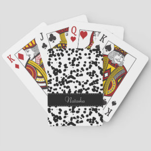 Jeu De Cartes Taches dalmatiennes noires et blanches