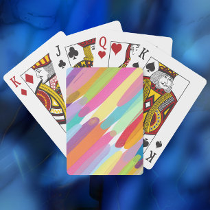 Jeu De Cartes Taches de couleur diagonales, peinture Abstraite
