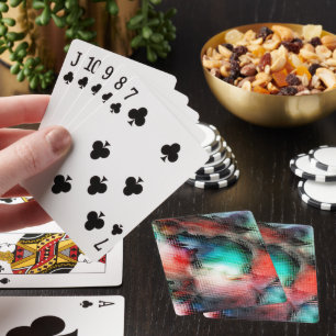 Jeu De Cartes Taches de style cratère en mosaïque carré rustique