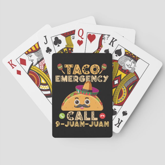 Jeu De Cartes Taco Appel d'urgence Funny Cinco de Mayo Mexicain (dos)