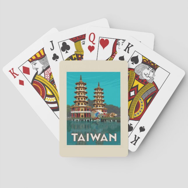Jeu De Cartes Taïwan | Pagode Du Dragon Et Du Tigre (dos)