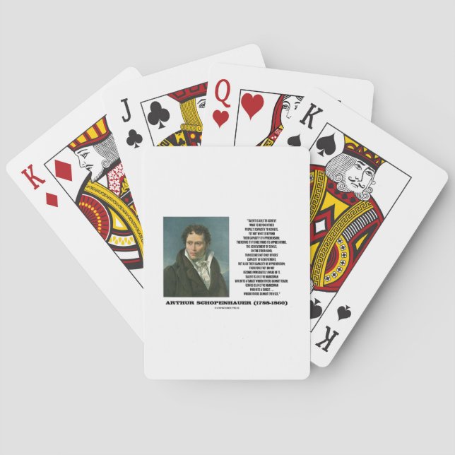 Jeu De Cartes Talent d'Arthur Schopenhauer contre la citation de (dos)