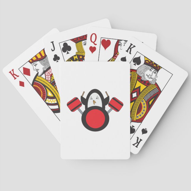 Jeu De Cartes Tambours à tambours en pingouin (dos)