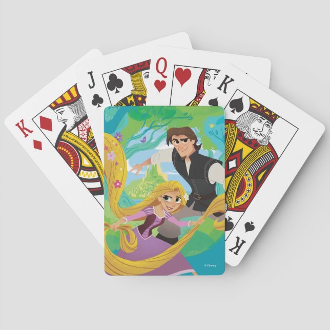Jeu De Cartes Tangé | Cartes de jeu Rapunzel & Eugene (dos)