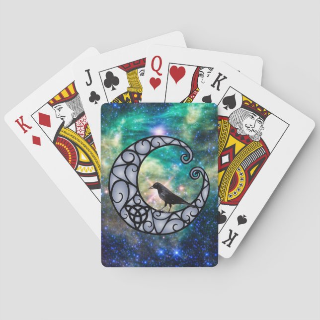 Jeu De Cartes Tarot céleste et corbeau (dos)