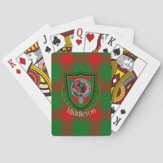 Jeu De Cartes Tartan et blason du clan écossais Middleton