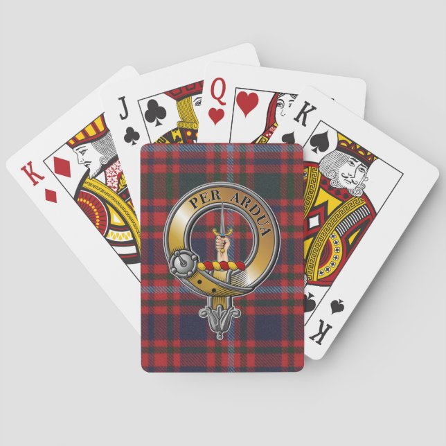 Jeu De Cartes Tartan et insigne MacIntyre (dos)
