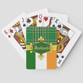 Jeu De Cartes Tartan national de l'Irlande, drapeau,