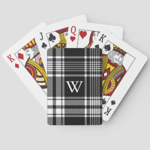 Jeu De Cartes Tartan noir et blanc