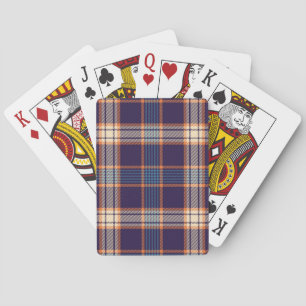 Jeu De Cartes Tartan plaid, texture marine colorée.