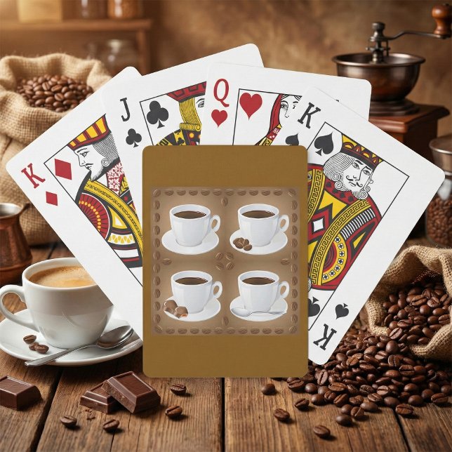 Jeu De Cartes Tasses à café avec haricots et chocolat (Créateur téléchargé)