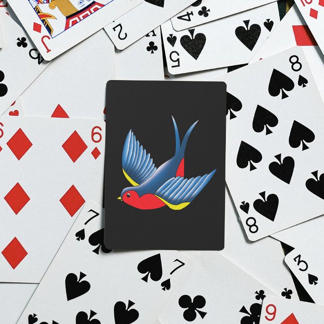 Jeu De Cartes Tatouage bleu rouge avale (Créateur téléchargé)