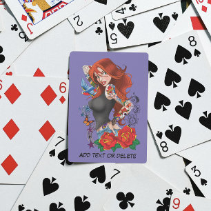 Jeu De Cartes Tatouages de femme rousse