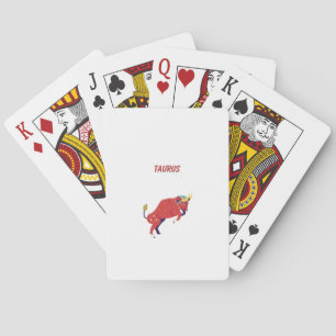 Jeu De Cartes Taureau rose, zodiaque, impression de signe du zod