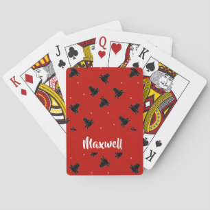 Jeu De Cartes taureaux noirs sur rouge