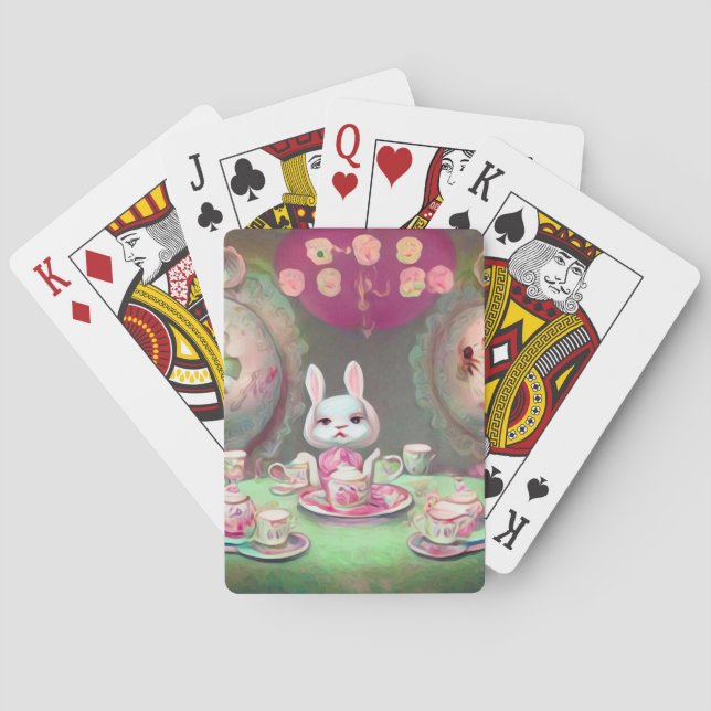 Jeu De Cartes Tea Party peint (dos)
