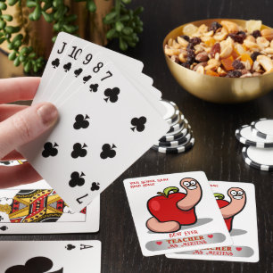 Jeu De Cartes Teacher Appréciation Worm in Apple Ajouter un nom