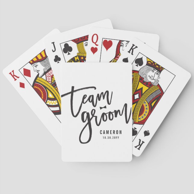 Jeu De Cartes Team Groom Bow Cravate Bachelor Party Mariage pers (dos)