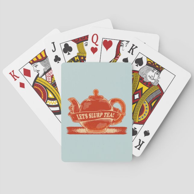 Jeu De Cartes Teapot Drôle Thé à Boire (dos)
