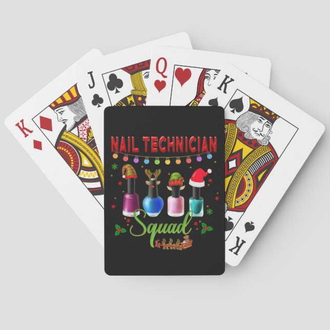 Jeu De Cartes Technicien de clou de Noël Propriétaires du salon  (dos)