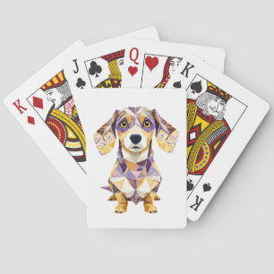 Jeu De Cartes Teckel Jouer adorable mignon animal coloré drôle