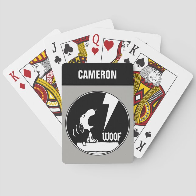 Jeu De Cartes Tee - shirt | Snoopy Howling Jouer aux cartes (dos)