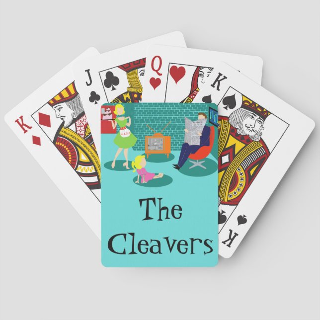 Jeu De Cartes Télévision classique des années 1950 (dos)