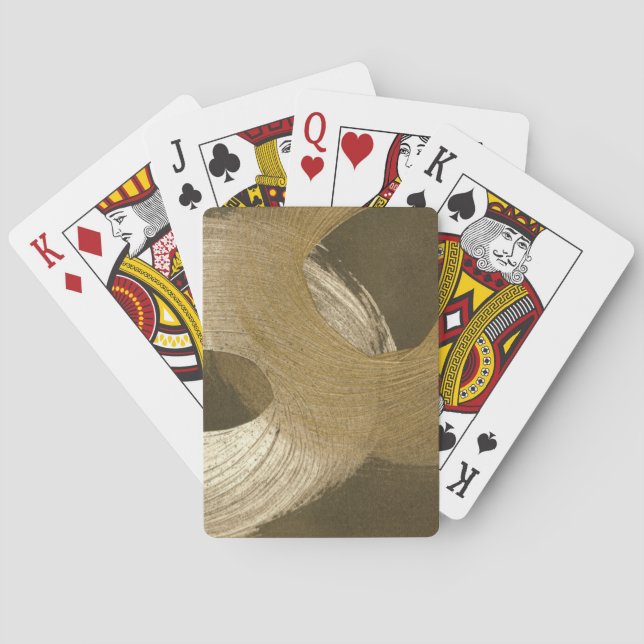 Jeu De Cartes Tempête de sable circulaire dans Tan et Dark Brown (dos)