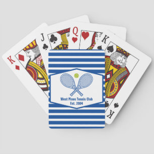 Jeu De Cartes Tennis sur mesure Country Club Bleu rayé