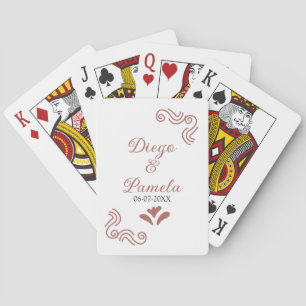 Jeu De Cartes Terracotta noir rustique espagnol mariage couple f