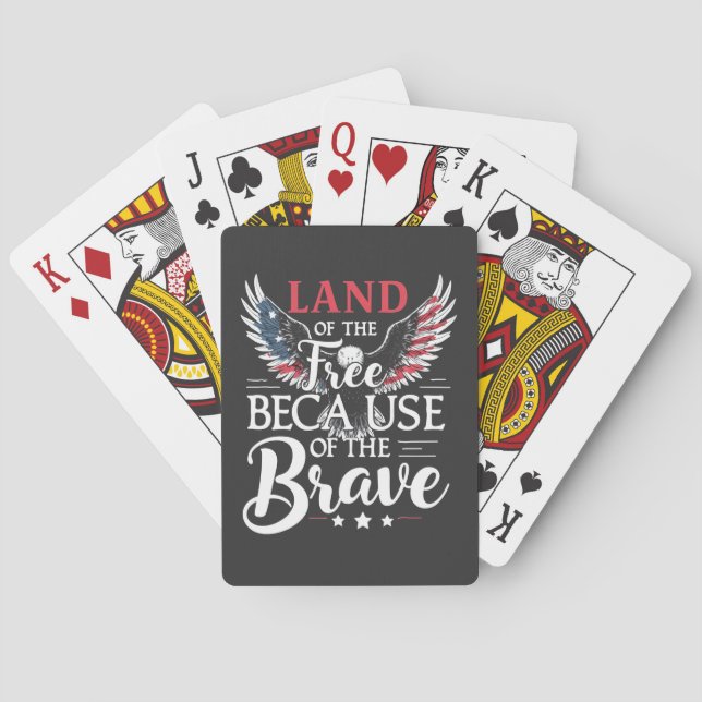 Jeu De Cartes Terre des Libres à cause du courageux vétéran (dos)