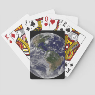 Jeu De Cartes Terre Pleine Avec L'Ouragan Irène Sur La Côte Est.