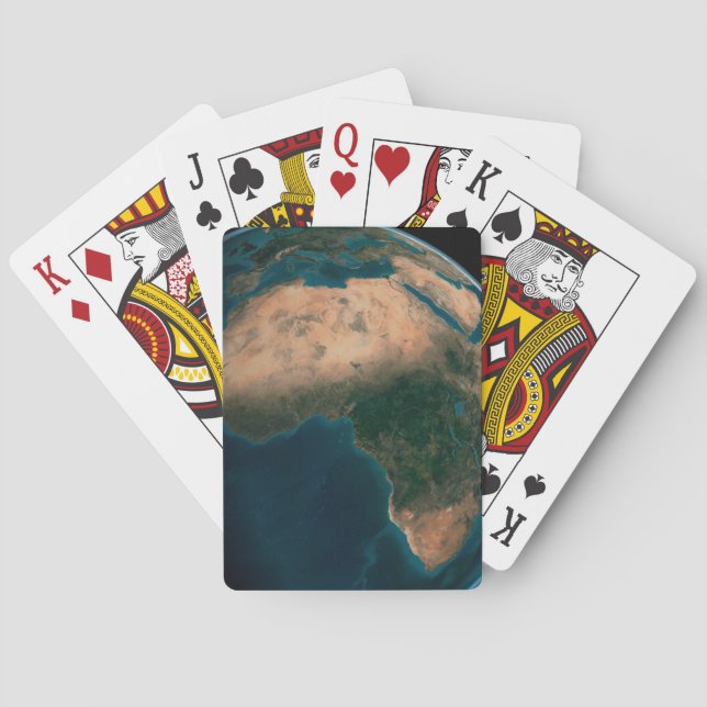 Jeu De Cartes Terre Pleine De L'Espace Au-Dessus Du Continent Af (dos)