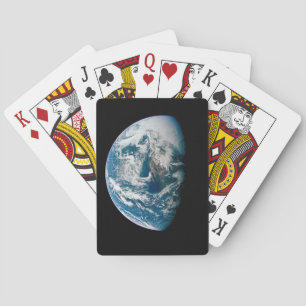 Jeu De Cartes Terre Tirée De L'Appareil Spacecraft Apollo 13.