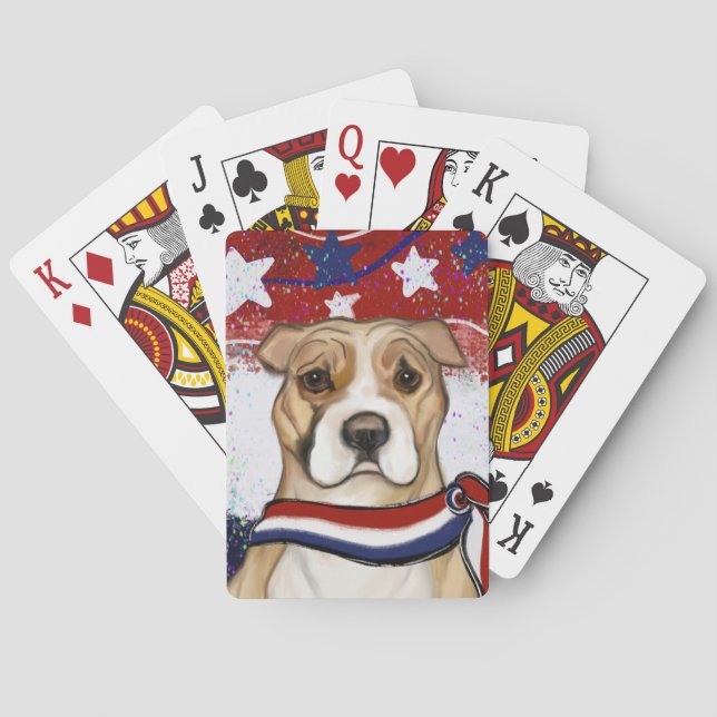 JEU DE CARTES TERRIER AMÉRICAIN DU STAFFORDSHIRE (dos)