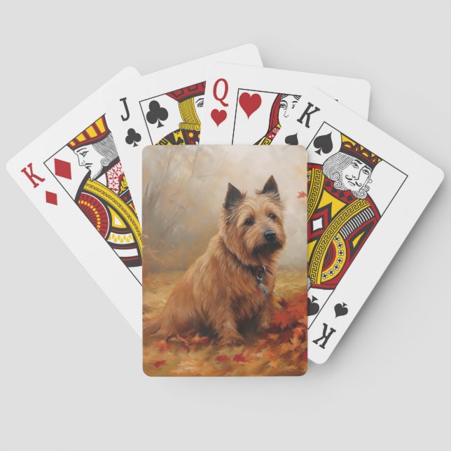 Jeu De Cartes Terrier australien en automne Leaves automne Inspi (dos)