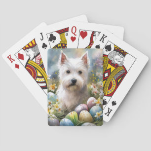Jeu De Cartes Terrier blanc de l'Ouest de l'Écosse Œufs de Pâque