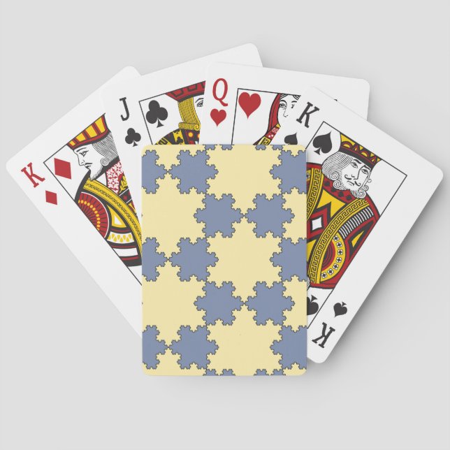 Jeu De Cartes Tessellé Koch Snowflakes (Motif fractal) (dos)