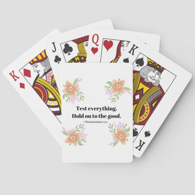 Jeu De Cartes Tester tout 1 Thessalonique Bible Verse (dos)