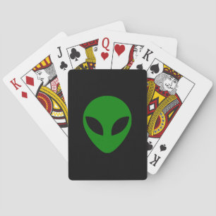 Jeu De Cartes Tête Alien verte