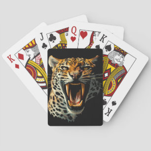 Jeu De Cartes Tête d'attaque du léopard