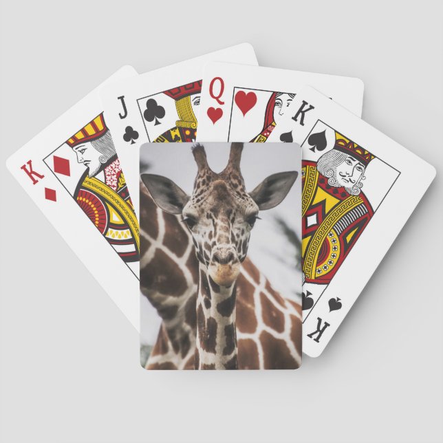 Jeu De Cartes Tête de girafe Tirage de fourrure de girafe Animal (dos)