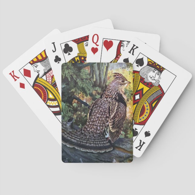 Jeu De Cartes Tétras rouffés dans la forêt (dos)