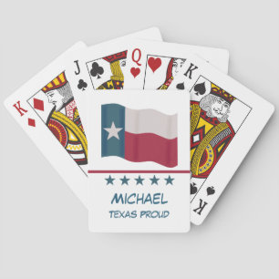 Jeu De Cartes Texas Lone Star Nom Drapeau Personnalisé Fier