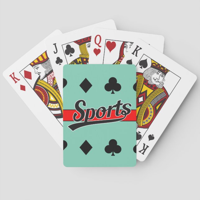 Jeu De Cartes Texte Design : SPORTS black + your own text & idea (dos)
