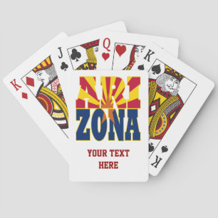 Jeu De Cartes Texte du drapeau de l'état de l'Arizona