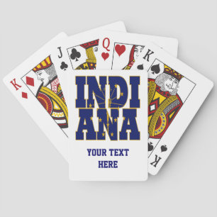Jeu De Cartes texte du drapeau de l'Indiana